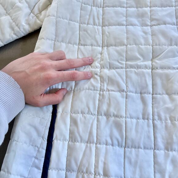 Vintage 70s White Bear of St. Paul Womens White Quilted Jacket Nylon Parka Retro - Picture 15 of 16